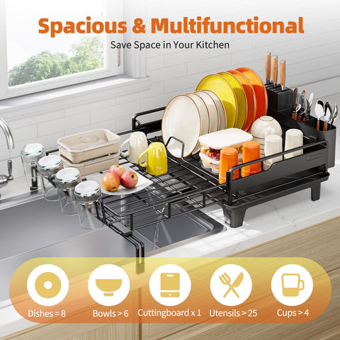 Urackify over-sink section design helps drain directly into sink.