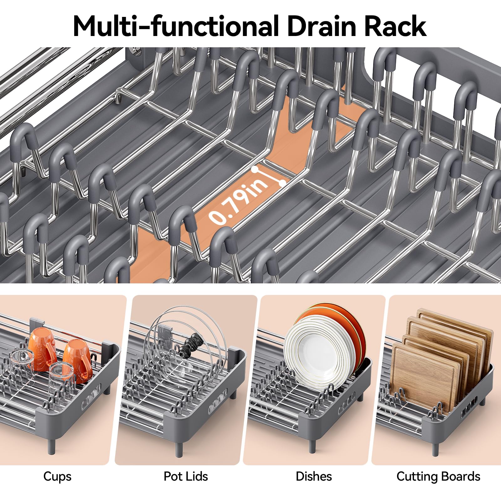 Urackify non-scratch soft caps protect items while drying.