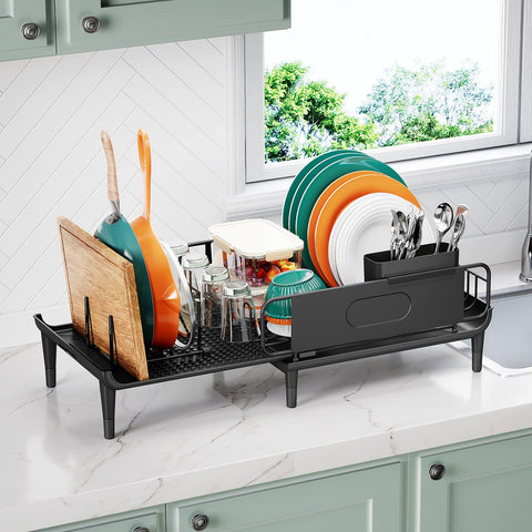 Urackify drainboard with anti-leak design directs water into the sink, keeping counters dry.