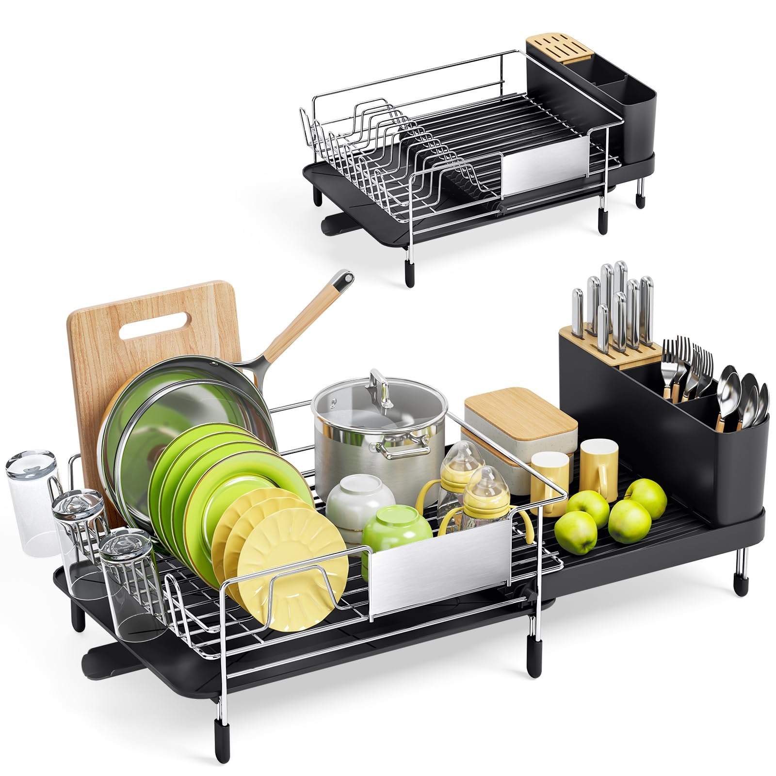 Urackify-stainless-steel-finish-dish-rack stays sleek after use and cleaning.