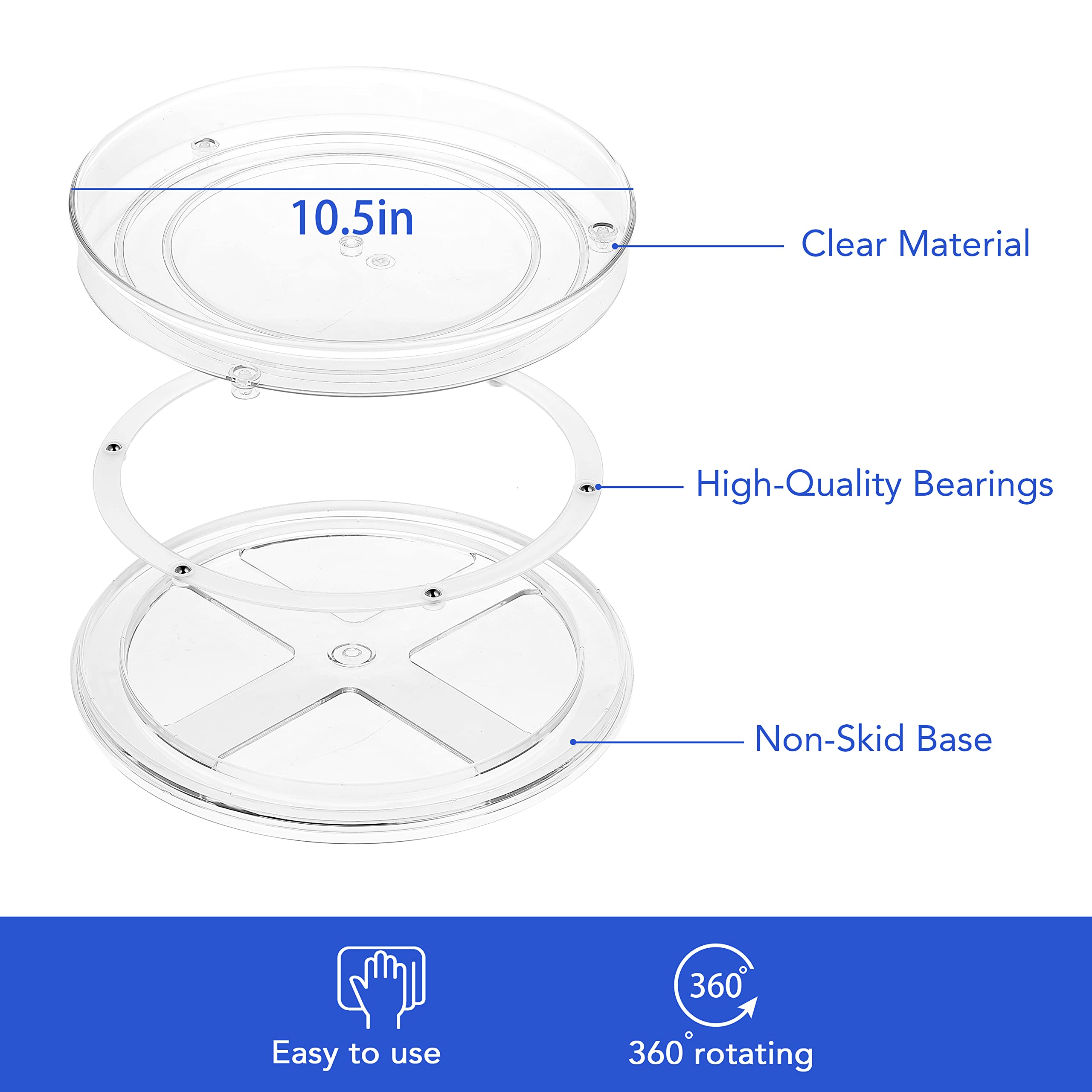 URALFA 2-pack set saves space with two 10.5-inch turntables