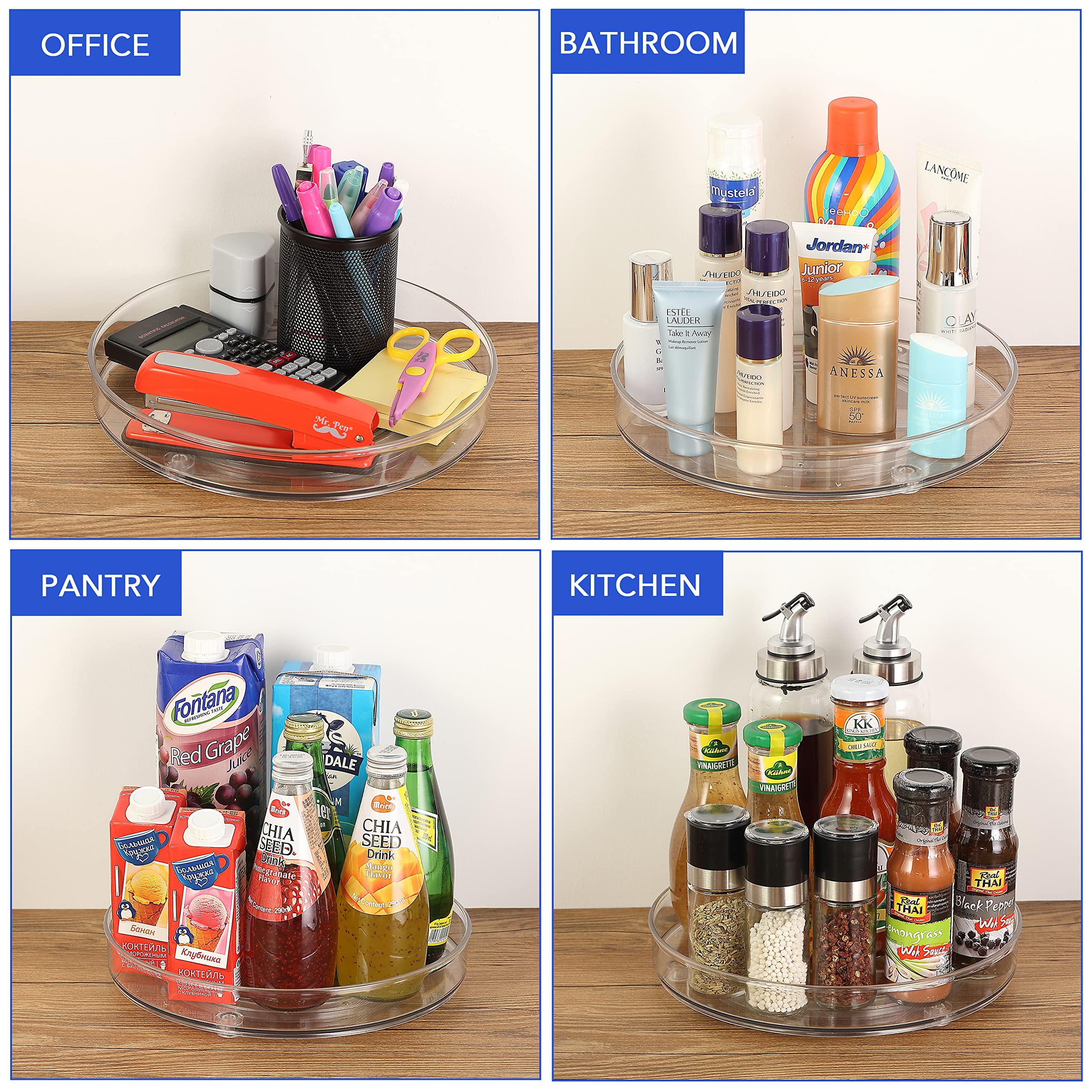 URALFA fridge organizer boosts visibility of jars and bottles
