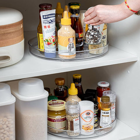 URALFA lazy Susan turntable for pantry organization keeps items within reach