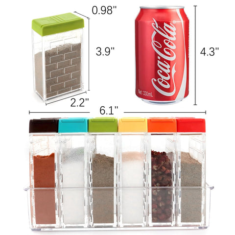 URALFA Spice Shaker Jars transparent view shows contents at a glance for quick selection.