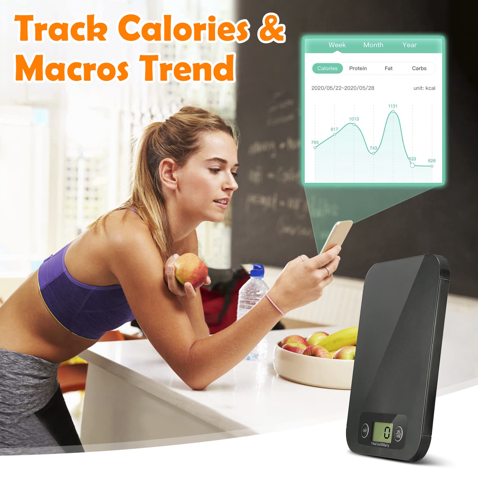 URAMAZ tare function in action enabling easy ingredient weighing
