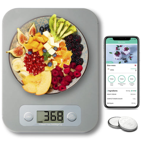 URAMAZ Smart Food Scale front view with clear display for precise portion control.