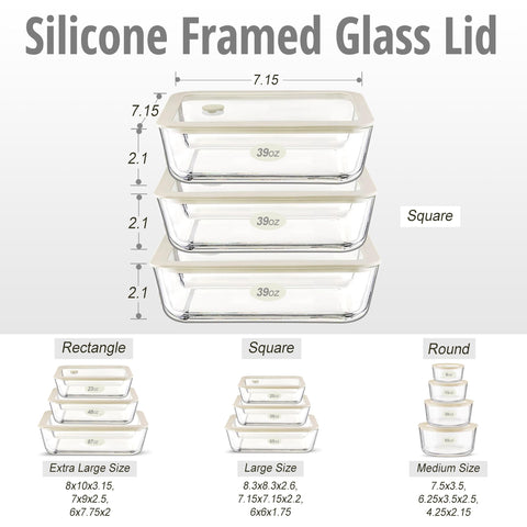 Urban Green square 20oz container with silicone lid ideal for snacks.
