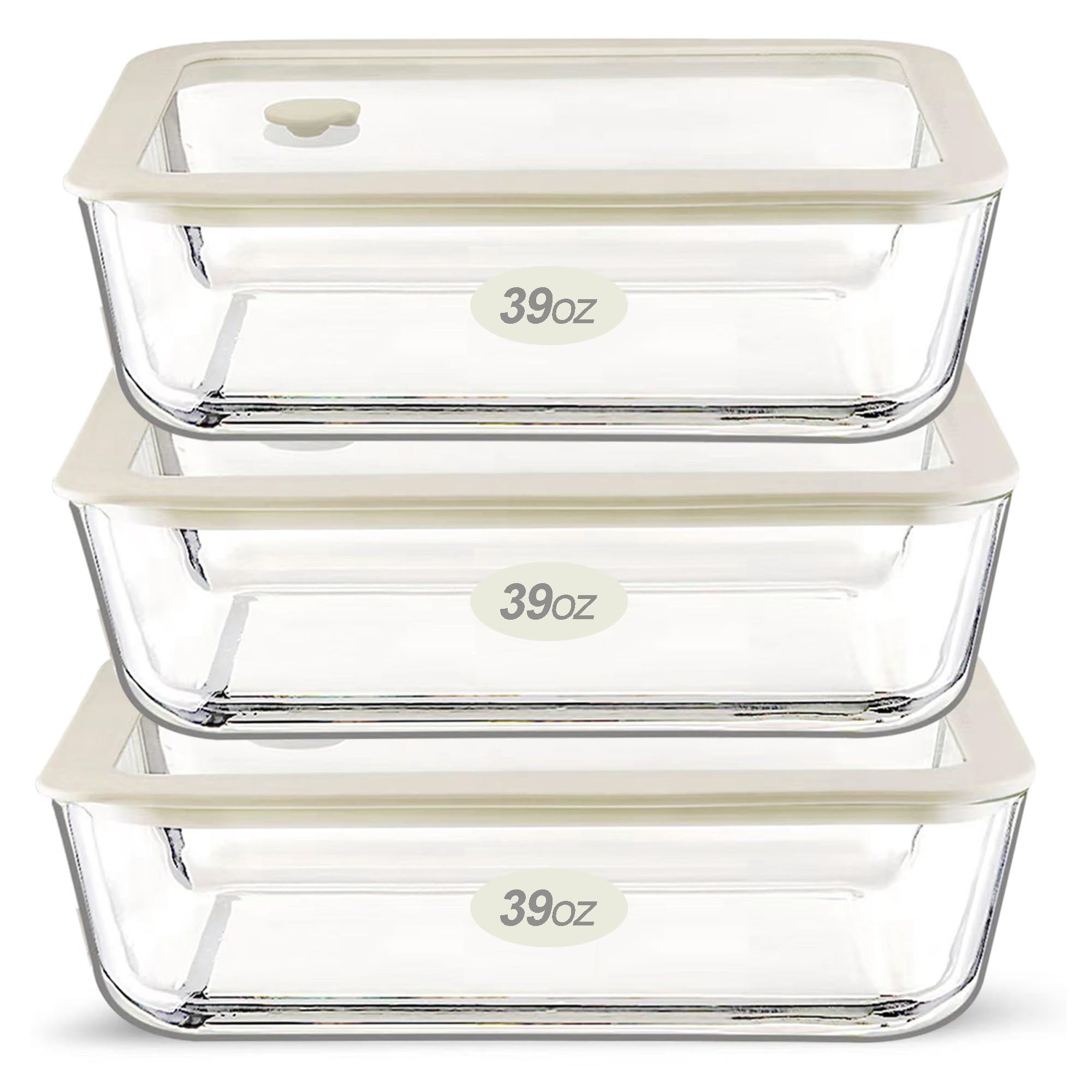 Urban Green square 65oz container with silicone lid preserves freshness for meal prep.