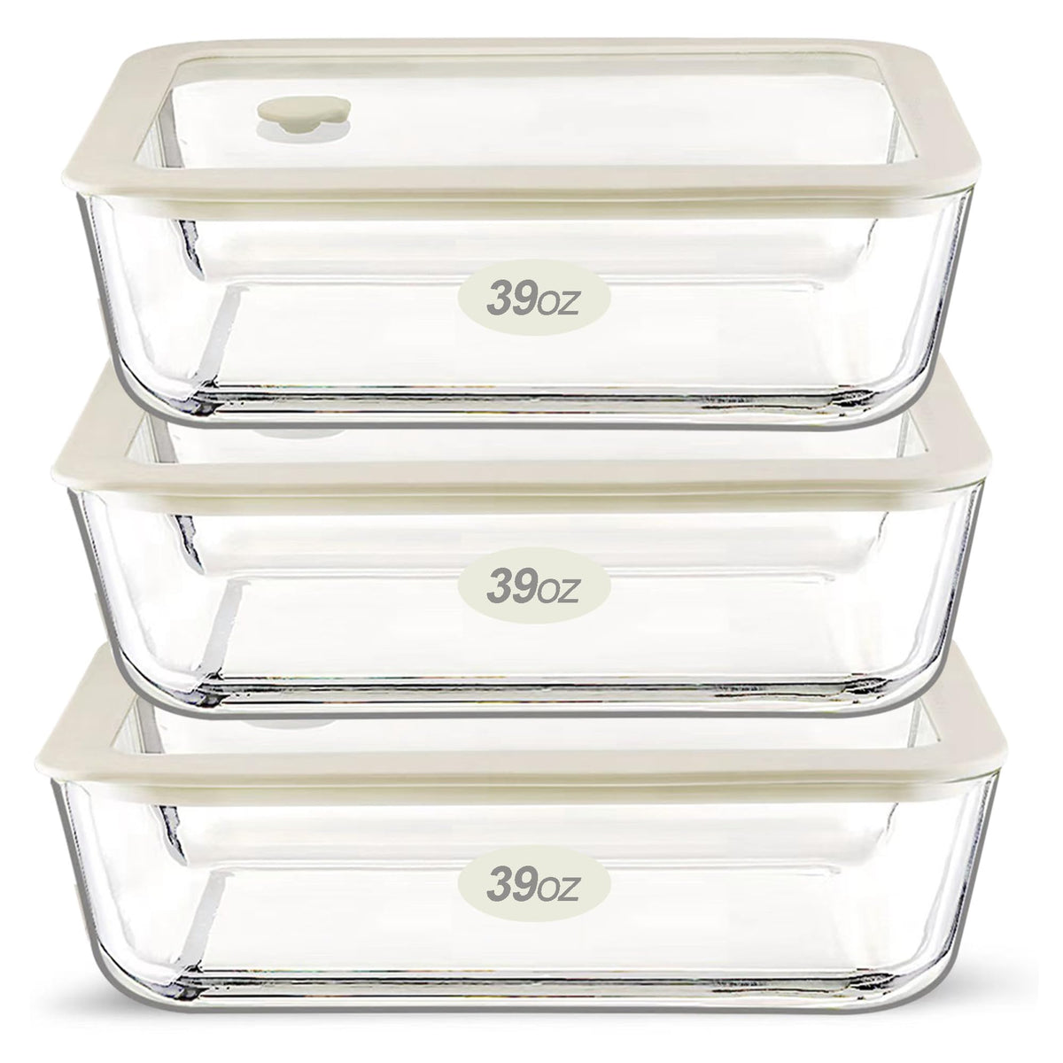 Urban Green square 65oz container with silicone lid preserves freshness for meal prep.