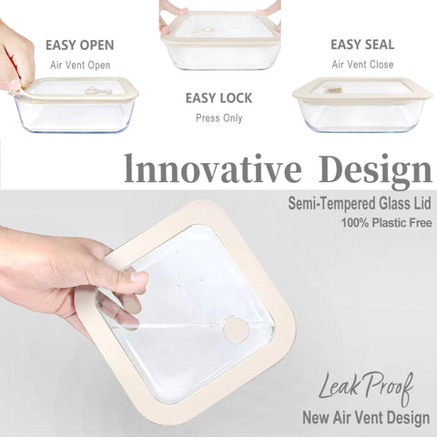 Urban Green square 65oz container keeps leftovers fresh with plastic-free design.