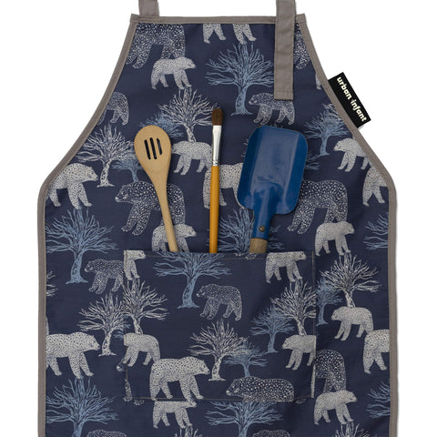 Urban Infant Little Helper apron bears-small adjustable neck enhances comfort for growing kids.