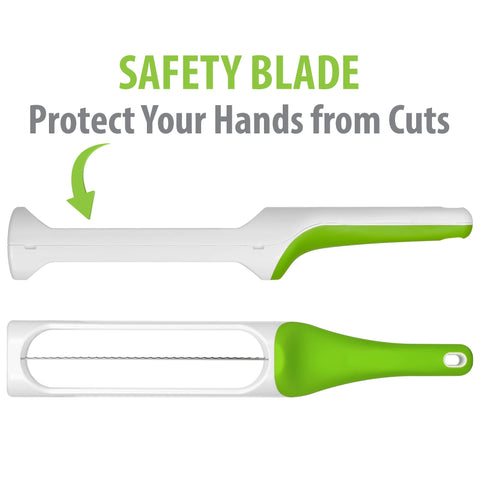 Close-up of Urban Trend Hometown Bagel Knife blade highlighting stainless steel edge for clean cuts
