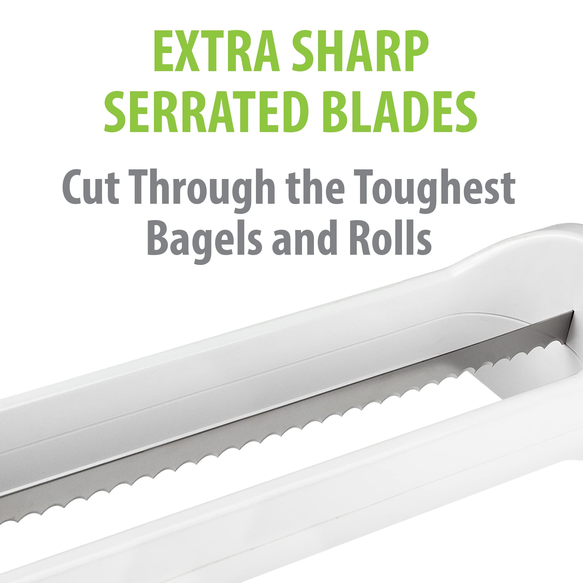 Ergonomic-handle view of Urban Trend Hometown Bagel Knife for a comfortable grip