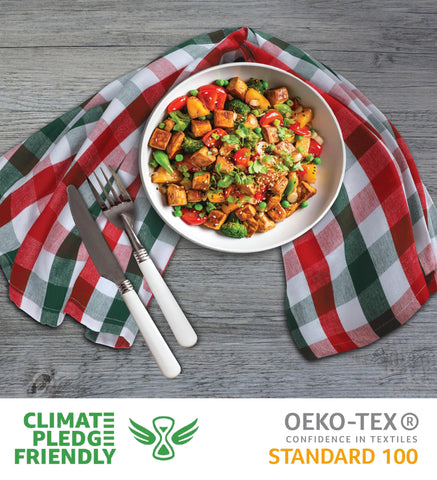 Urban Villa 100% cotton towels offer soft texture and high absorbency for kitchen use.
