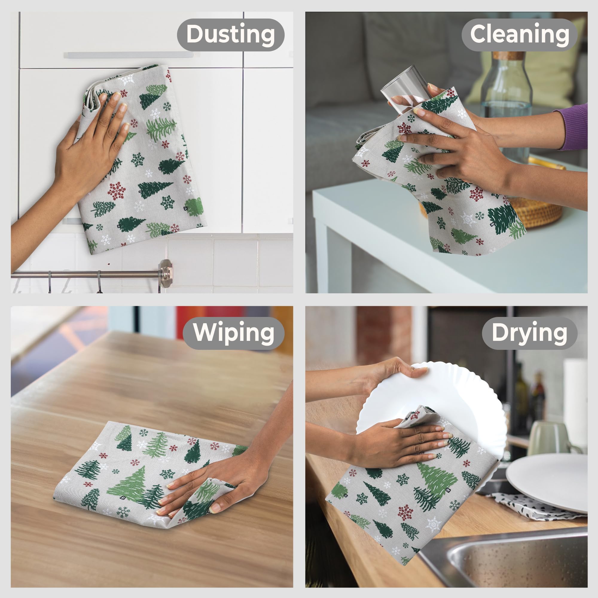 Urban Villa towel in kitchen scene shows versatile dish and hand towel use.