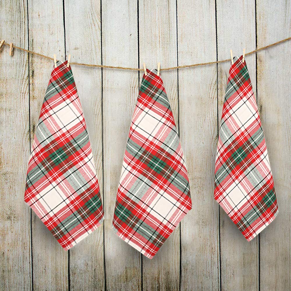 Urban Villa Christmas Kitchen Towels color-fast fabric resists fading after many washes