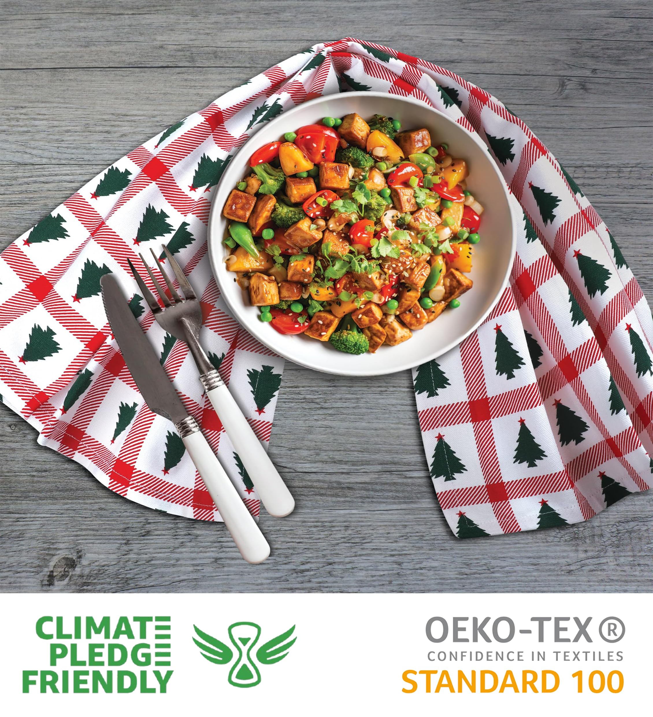 Urban Villa towel with tree motif highlights quick-dry kitchen use