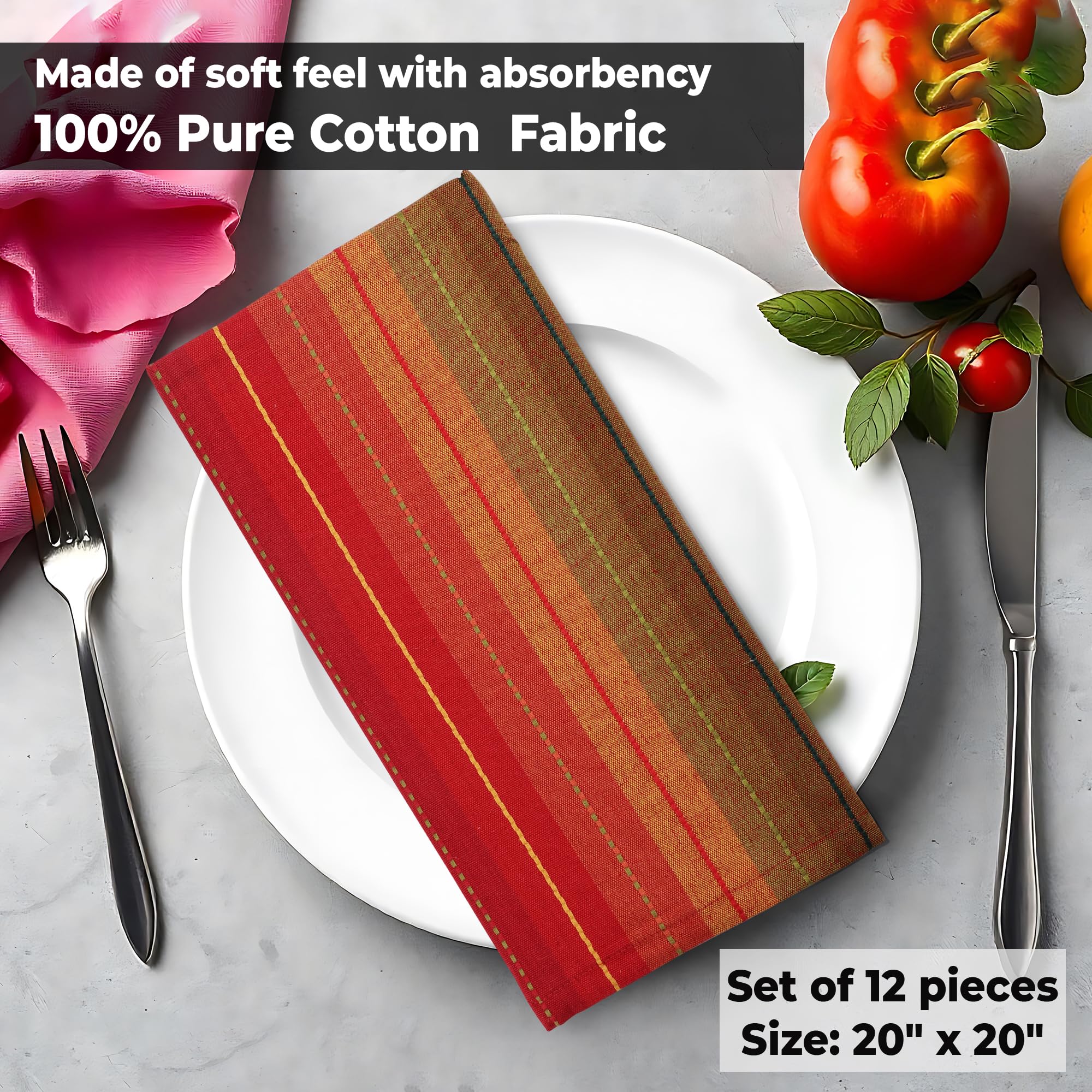 Urban Villa napkins fold neatly for creative place settings