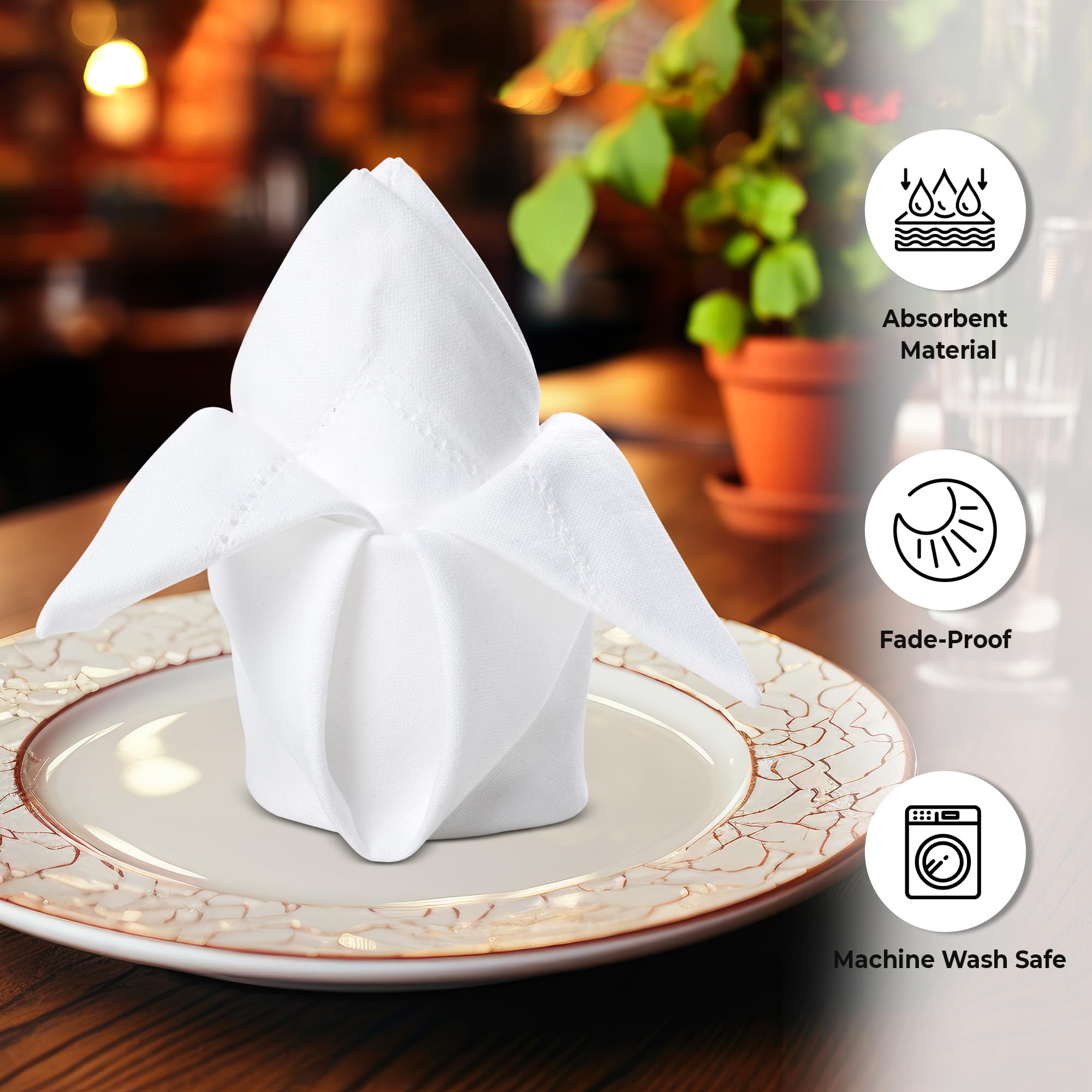 Urban Villa cotton napkins with soft touch for daily dining and guests.