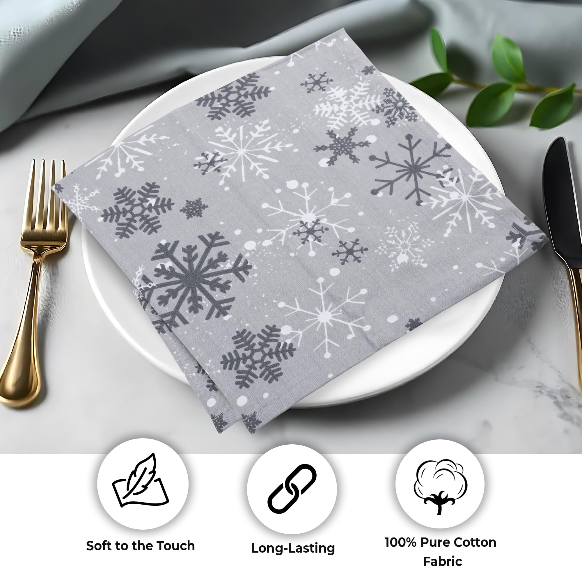 Urban Villa 12-pack napkins arranged for a dinner setting