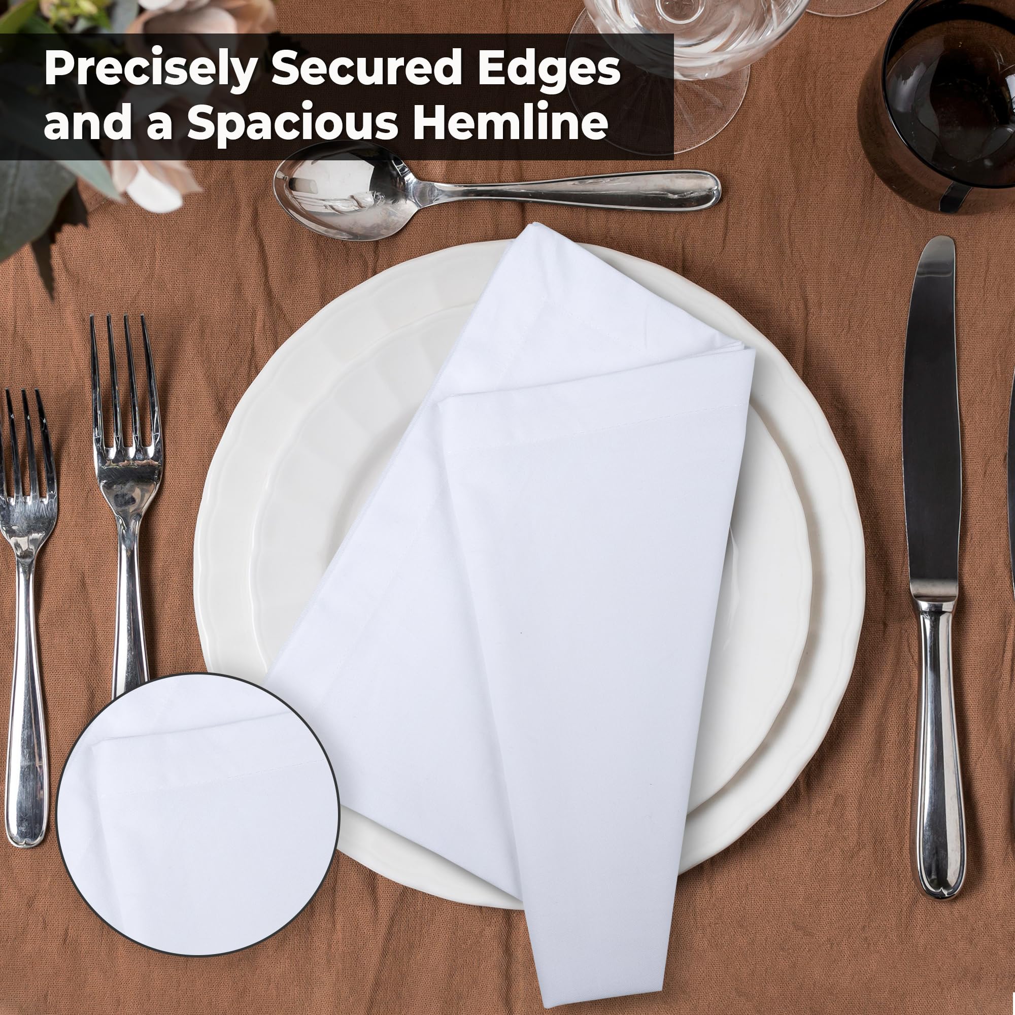 Urban Villa Christmas and fall tablescape with clean, reusable napkins