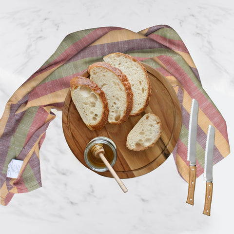 Urban Villa Harvest Stripes towels deliver quick cleanup and absorbency.