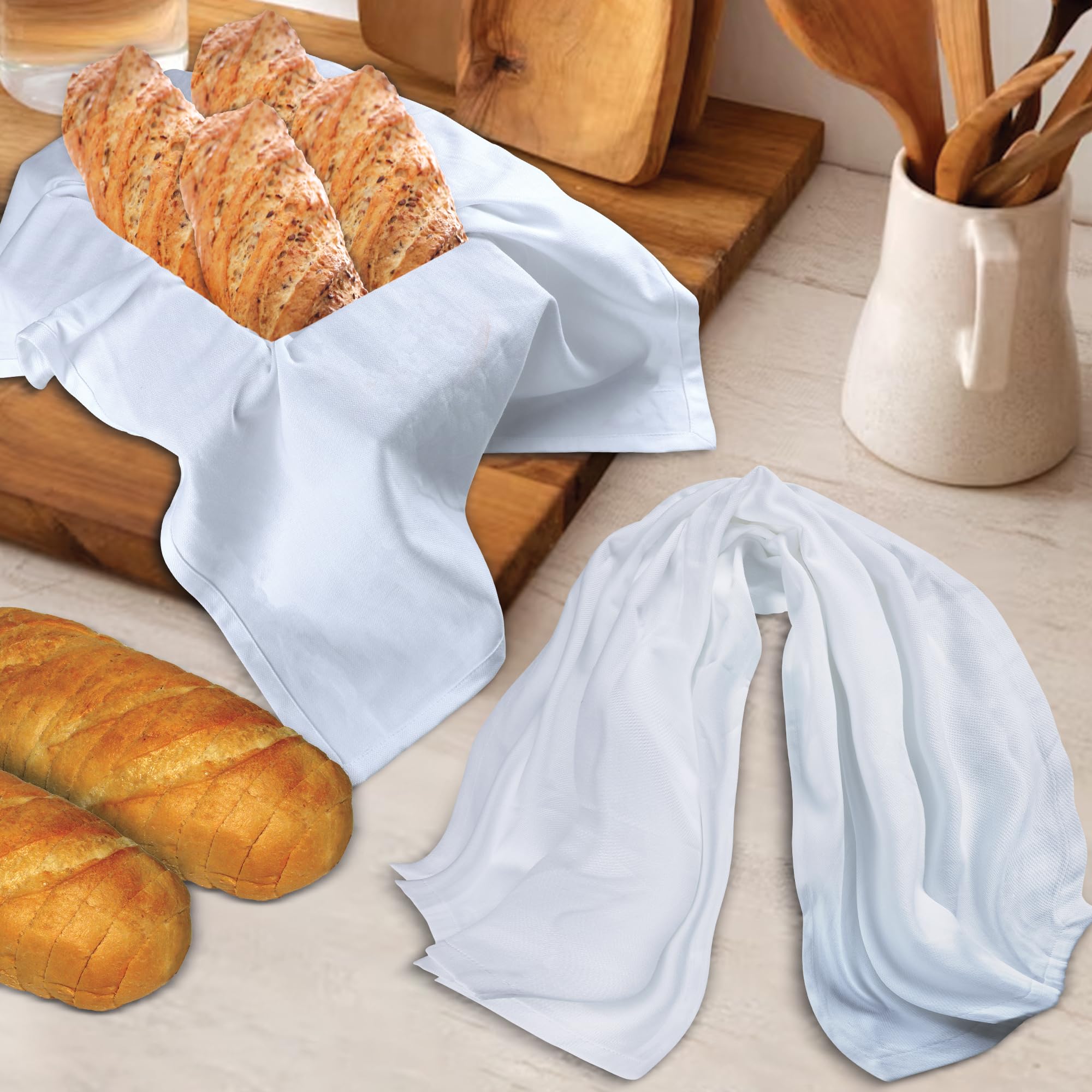 Urban Villa 100% cotton dishcloths ideal for drying dishes.