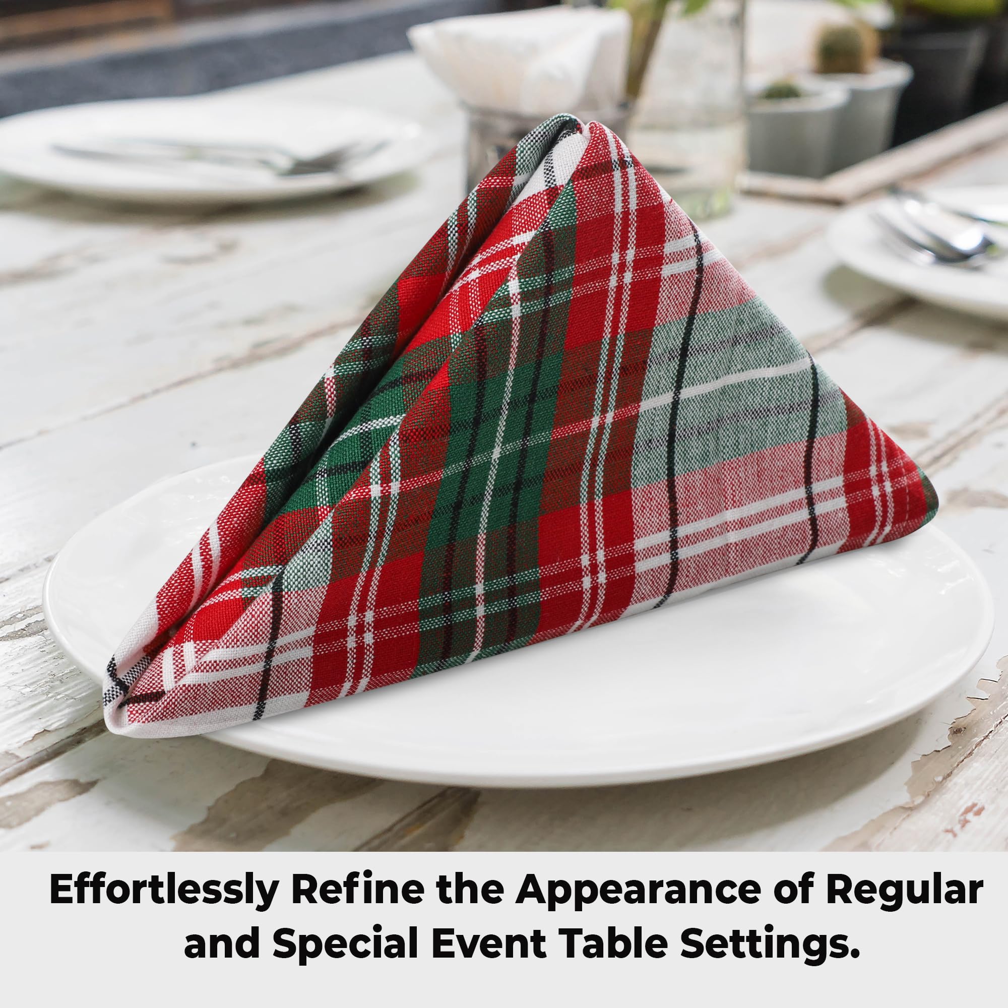 Luxurious dining table setup with Urban Villa napkins for a refined ambiance.