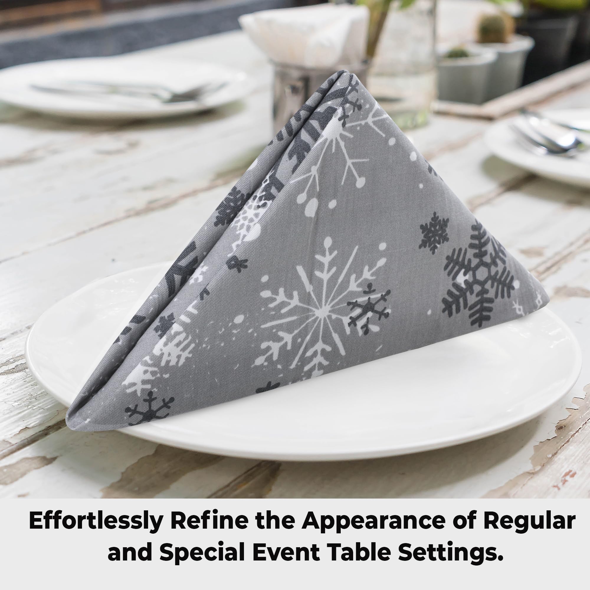 Urban Villa machine-washable napkins ready for reuse