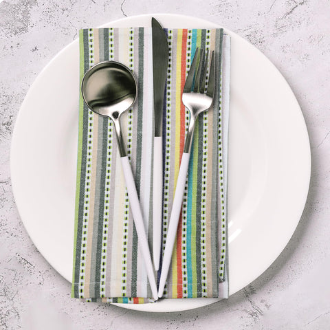 Urban Villa napkins eco-friendly option reduces waste versus disposables.