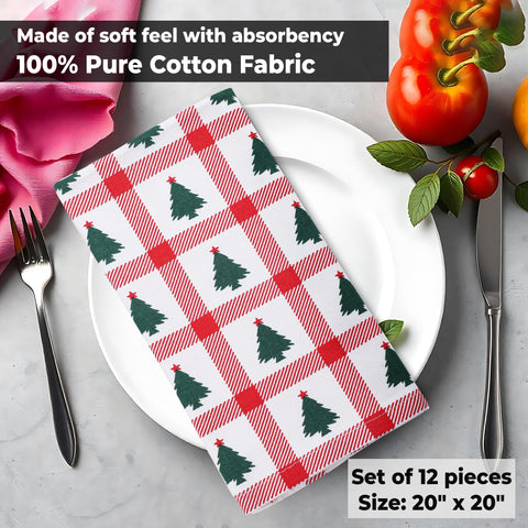 Urban Villa Tree Print napkins arranged in a kitchen dining scene