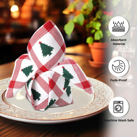 Urban Villa Tree Print napkins displayed on a dining table for family meals