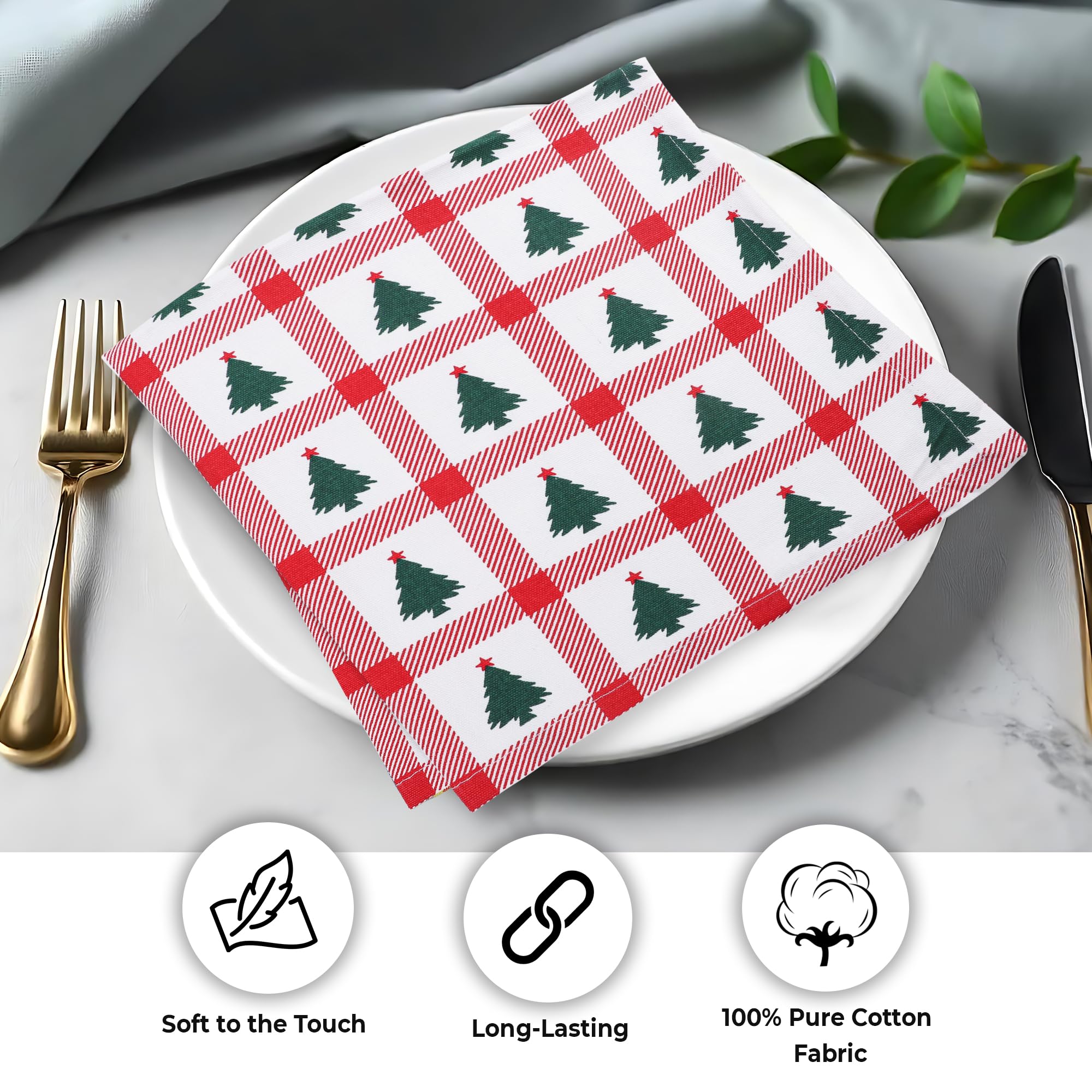 Urban Villa Tree Print napkins used in a restaurant setting for service