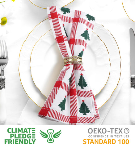 Urban Villa Tree Print napkins shows soft cotton and washable fabric
