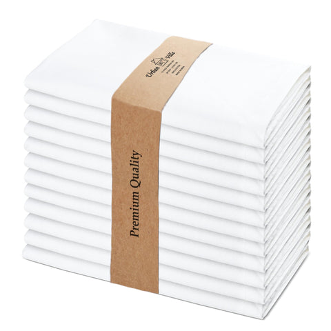 Urban Villa white cloth dinner napkins 20x20 inches for everyday dining