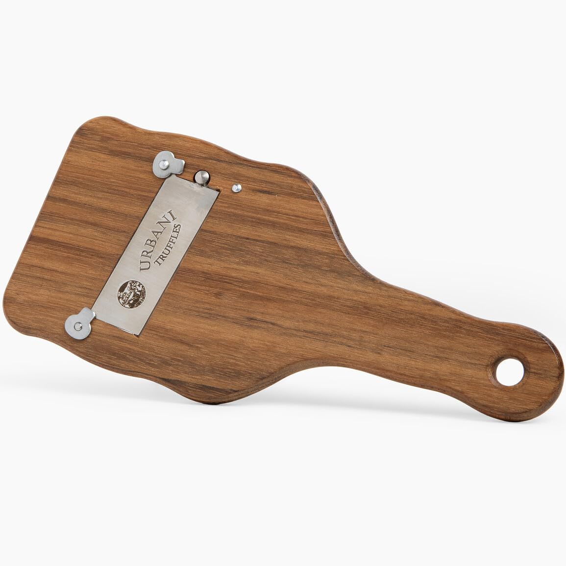 Urbani Truffles wooden truffle slicer with adjustable blade for precise shavings.
