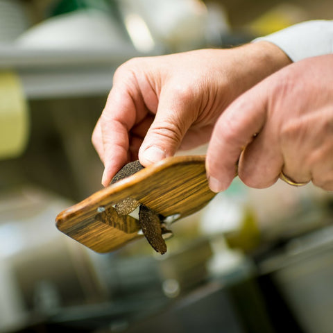 Urbani Truffles slicer showcases Italian craftsmanship for elegant kitchen tasks.