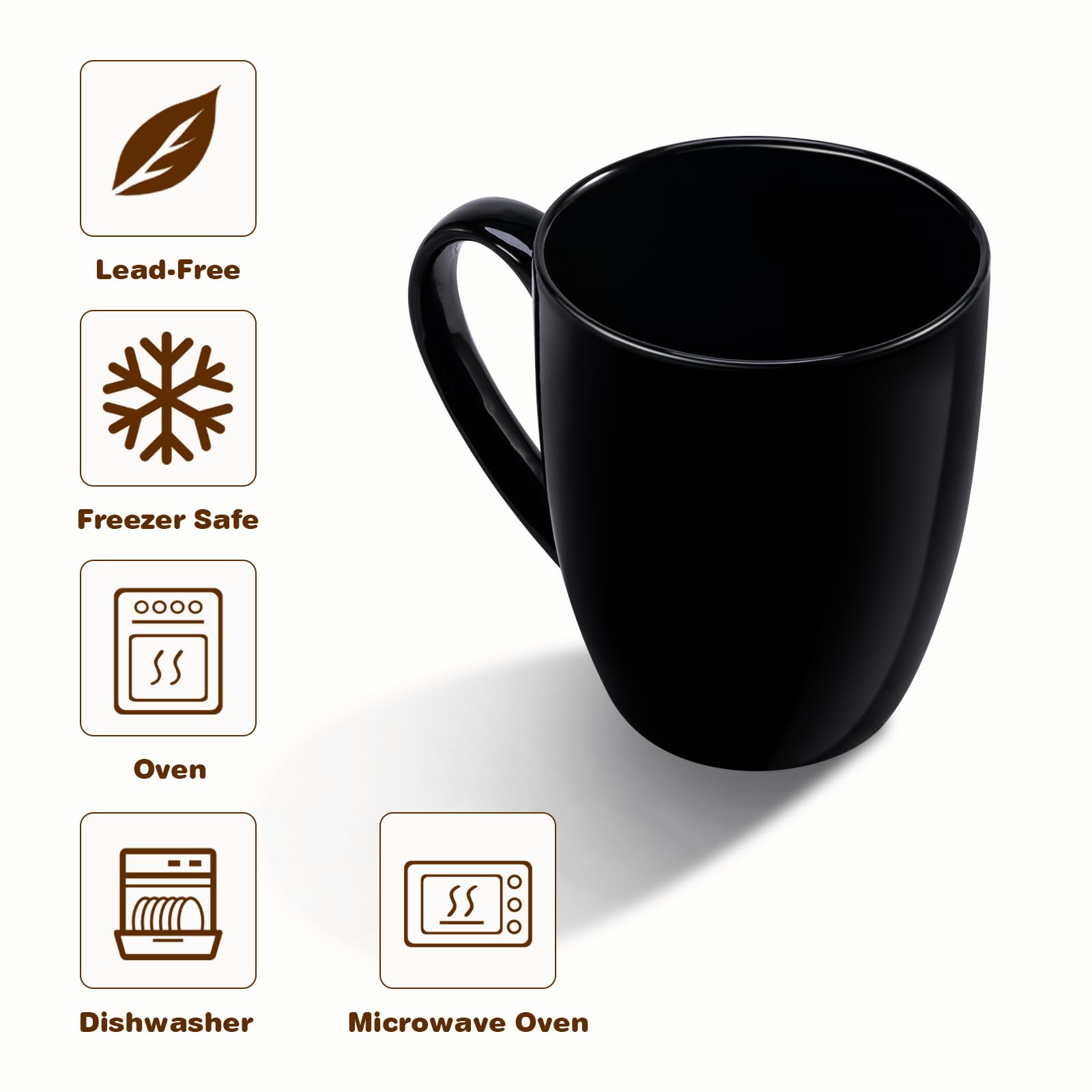Urbanstrive durable stoneware mug endures daily use with chip-resistant enamel.