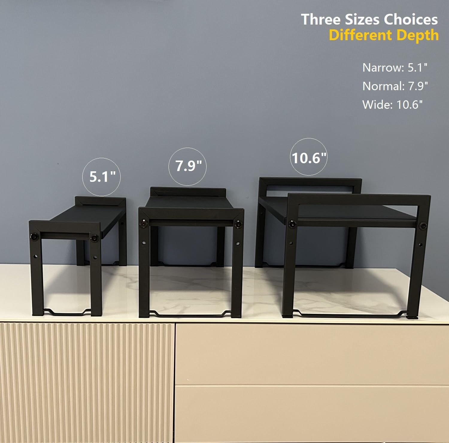Urhomey plus shelf offers multi-purpose use for kitchen, office, or bedroom.