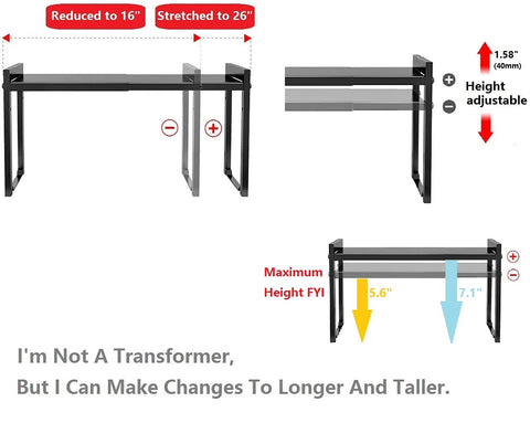 Urhomey plus counter shelf maximizes counter space and accessibility.
