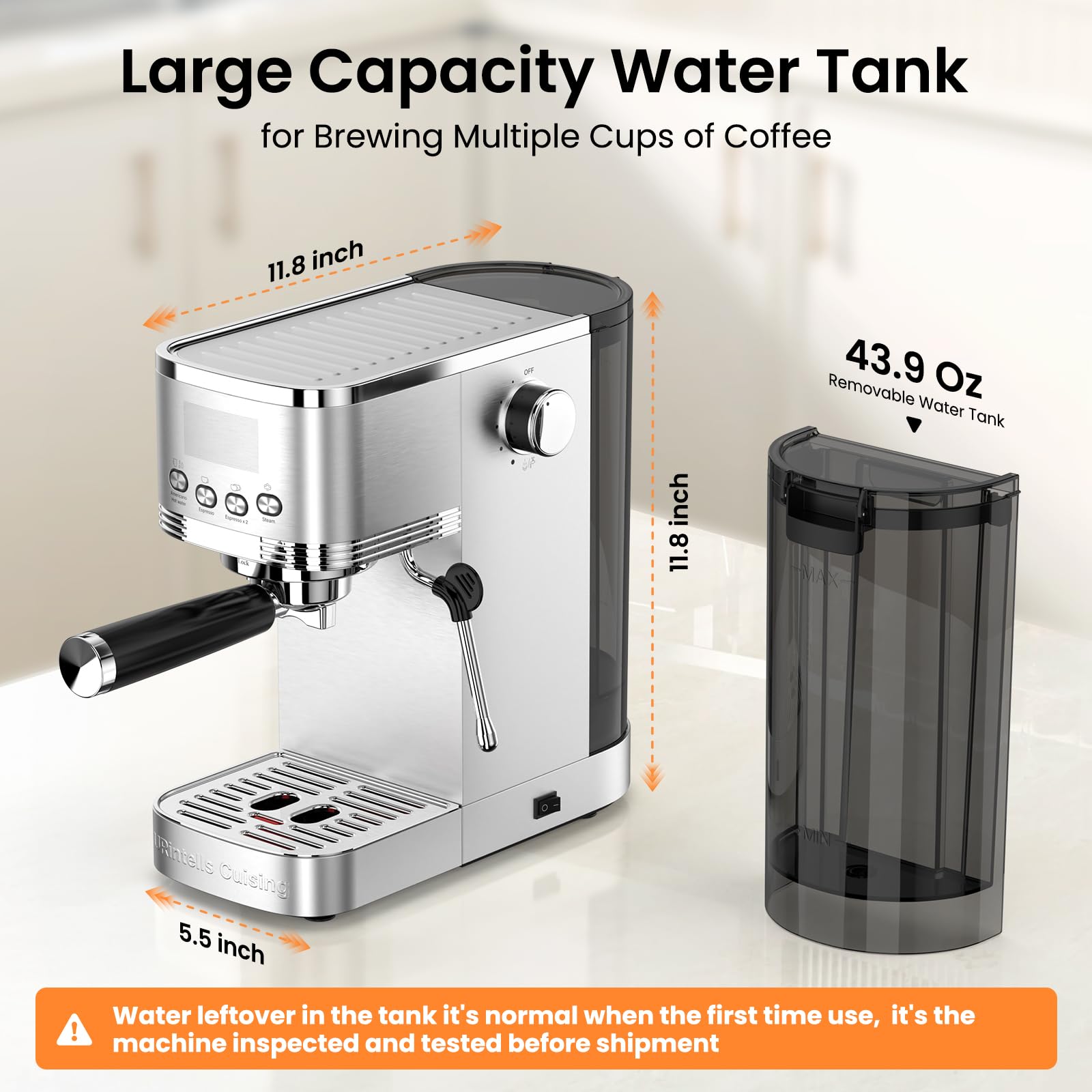 URintells Cuising compact countertop machine fits small spaces