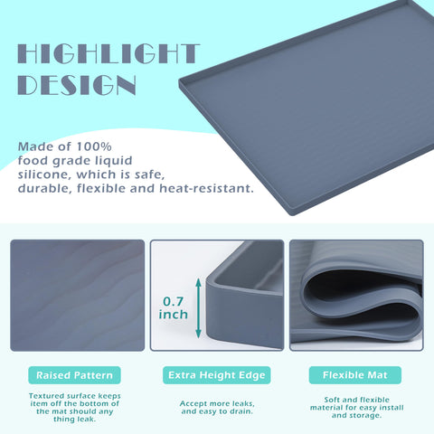 URMONA kitchen sink mat highlights foldable design that fits around plumbing