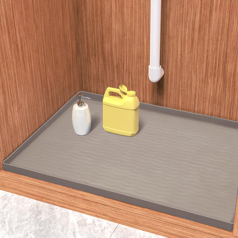 URMONA under-sink mat folding to reach tight spaces, durable silicone