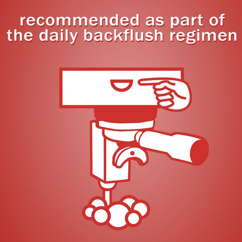 Cafiza backflush cleaning tablet clears lines and valves