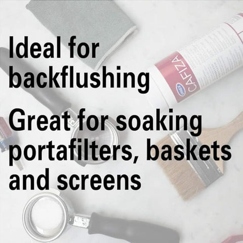 Urnex Cafiza cleans valves and lines to support reliable backflush routines