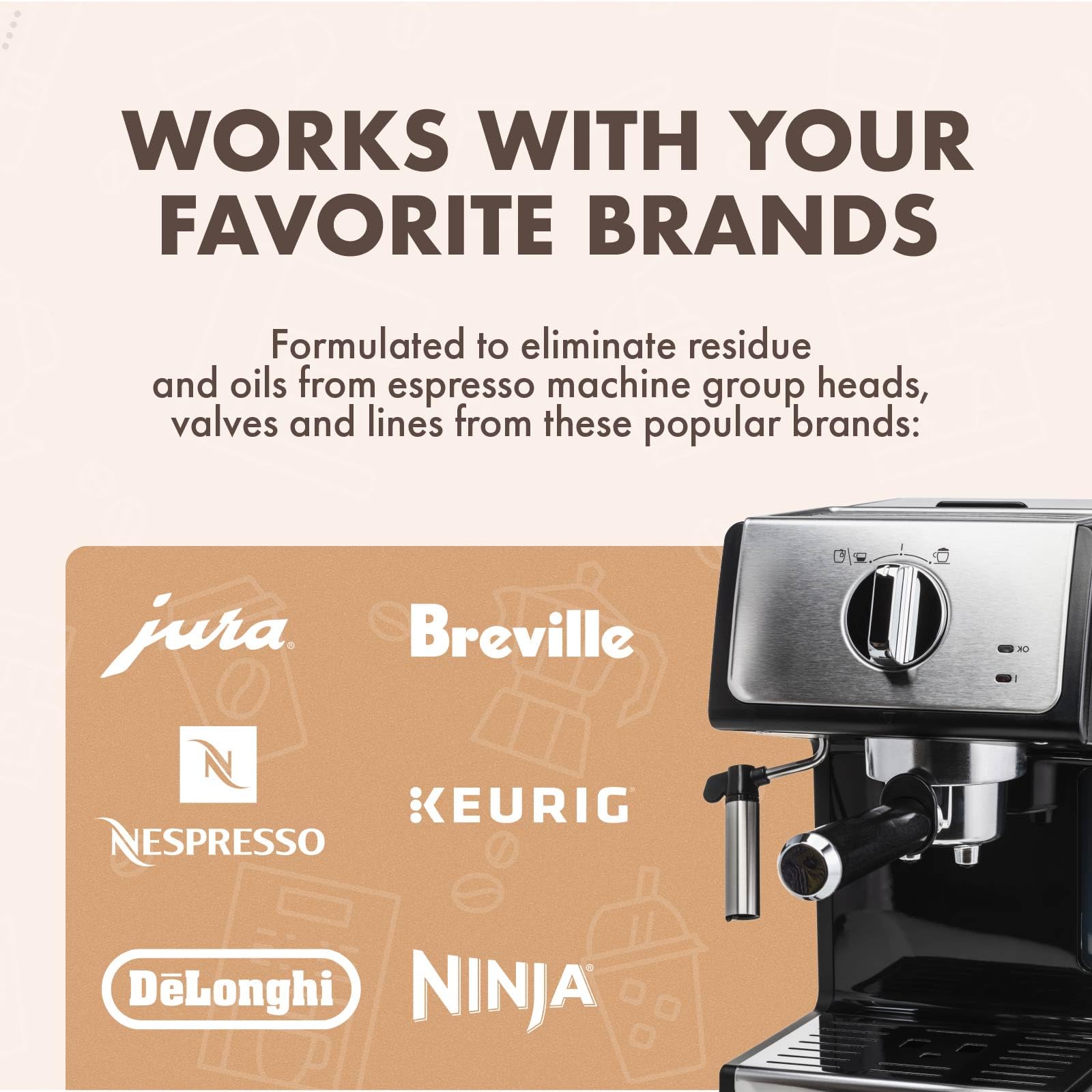 Urnex Cafiza cleans valves and lines efficiently in busy cafes.