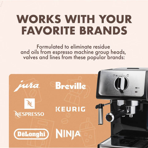 Urnex Cafiza cleans valves and lines efficiently in busy cafes.