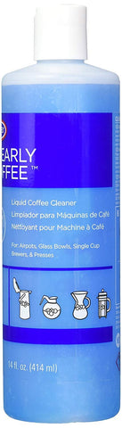 Urnex Clearly blue liquid aids complete rinsing and color-guided cleaning