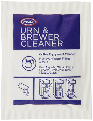 Urnex Original Urn & Brewer Cleaner in brown bottle, unscented, for clean coffee gear.