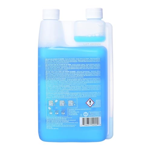 Urnex Rinza built-in measuring device shown for accurate cleaning cycles.